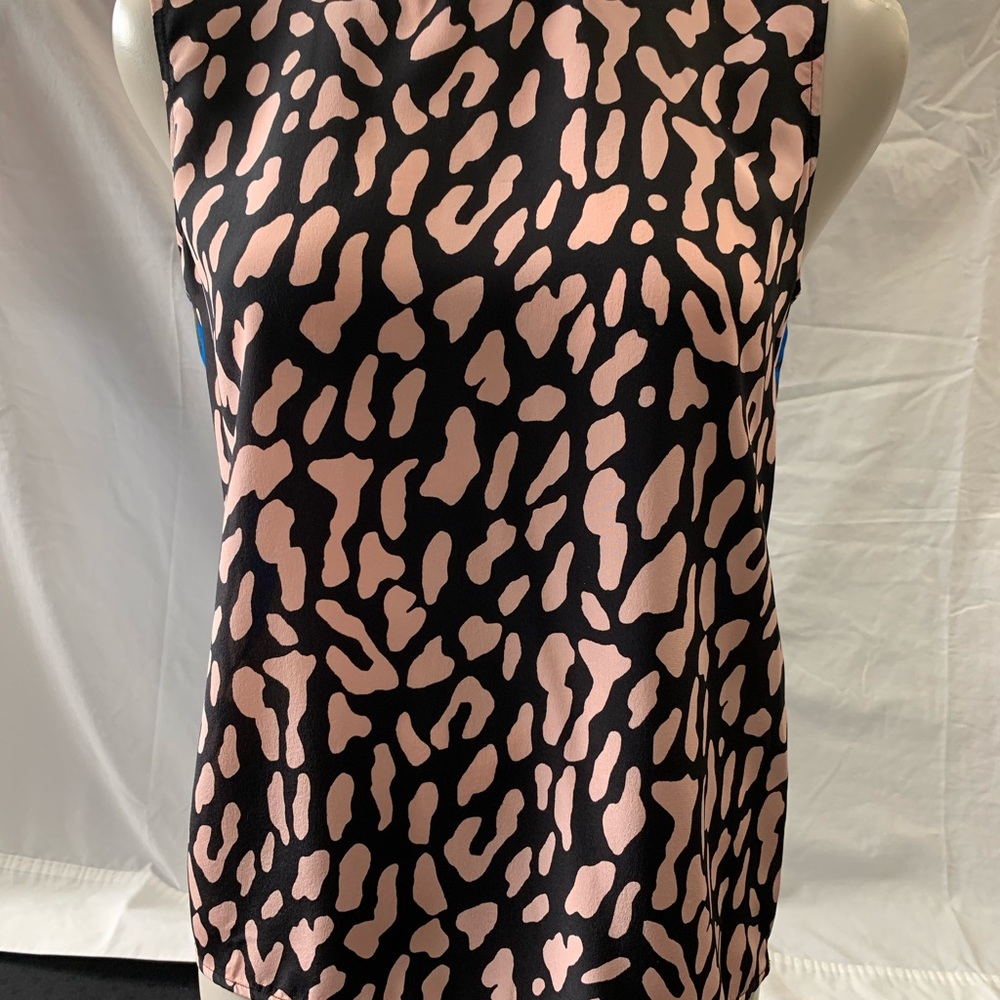 Diane von Furstenberg Sleeveless Belmont Black/Belmont Wellington top NWT